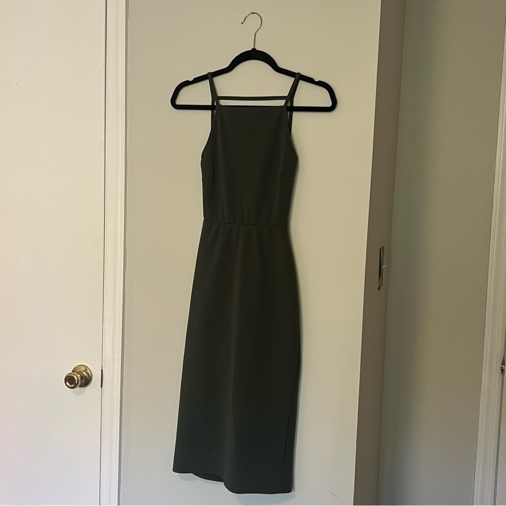 Oh My Love Forest Green Midi Dress - Picture 2 of 5